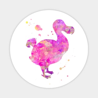 Pink Dodo Watercolor Painting Magnet